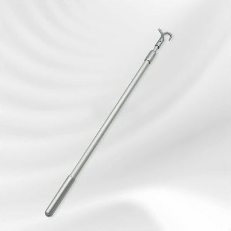 Tringle télescopique pour fenêtre - 33 à 60 cm - En alliage d'aluminium - Avec crochet - Pour stores et fenêtres de toit (1/5)