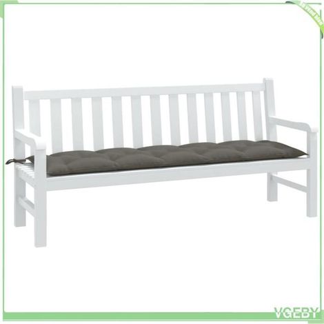 4002565 Coussin de banc de jardin gris foncé mélangé 180x50x7 cm tissu (1/5)