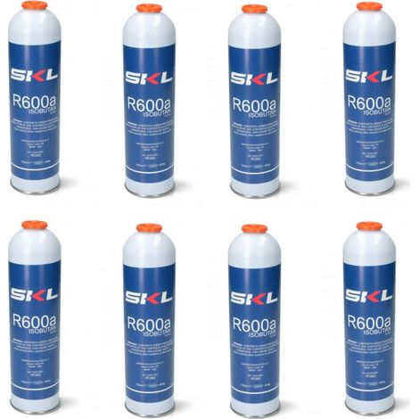 8 PZ  BOMBOLA GAS REFRIGERANTE FRIGO E FREEZER R600 - R600A 420 GR OM REF000UN (1/2)