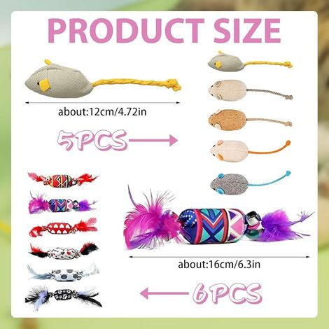 Cat Toy Plush Cat Toy Chew Toy for Indoor Suitable for Cats (1/4)