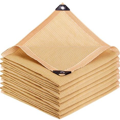 Voiles d'ombrage, filets d'ombrage extérieurs, toiles d'ombrage, auvents anti-UV, 3 m x 4 m, beige (1/5)