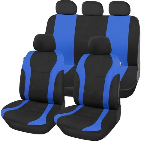 Universelle Autositzbezüge, schwarz und blau, Zubehör (1/5)