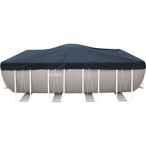 Intex – Bâche hiver pour piscine rectangulaire 3,00 x 2,00 m – PVC renforcé anti-UV – Installation rapide avec cordes – Pour piscine hors-sol