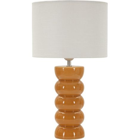 Lampe à Poser en Céramique "Torr" 46cm Moutarde (1/5)