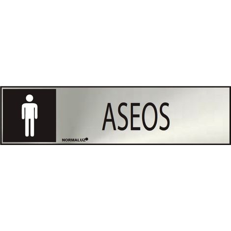 Panneau Wc Homme Inox Signalisation Adhésive Durable En Inox - Normaluz (1/3)