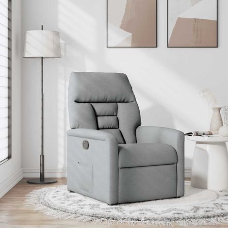 Maison Exclusive - Sillón reclinable de tela gris claro (1/5)