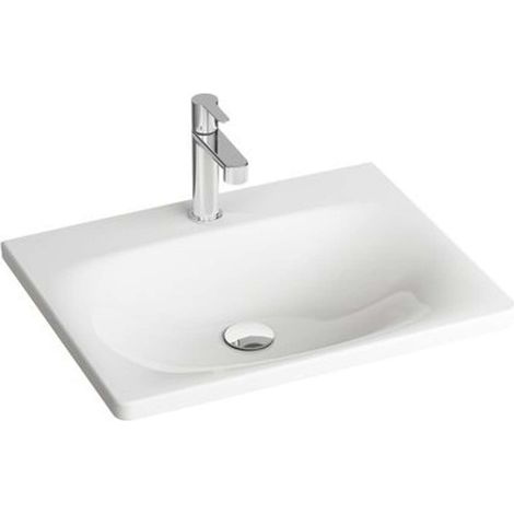 Ravak Balance - Lavabo 60x47 cm, con 1 foro per miscelatore, bianco XJX01260000 (1/3)