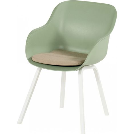 Hartman Le Soleil Element Dining Stuhl grün inkl. SEAQUAL Sitzkissen taupe (1/5)
