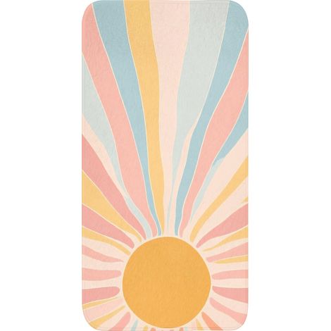 TAPPETINO DA BAGNO Illustrazione - Sole - Colori pastello 60x120 cm