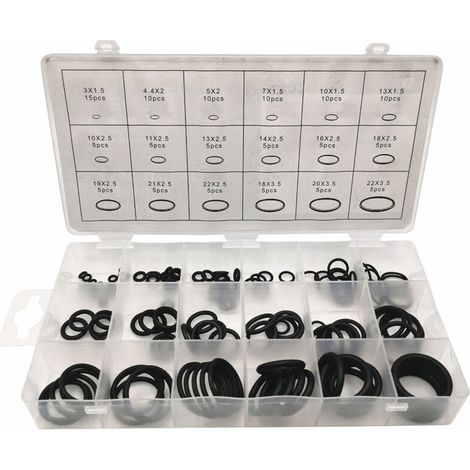 Coffret 125 pcs Joints Toriques D. 3 à 22 mm, O Ring pour Plomberie d'étanchéité de Tuyauterie Isolante