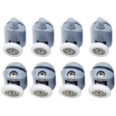 8-teiliges Set Duschkabinenrollen, Schiebetürrollen für Duschkabinen, Rollen für Duschabtrennungen im Badezimmer, 25 mm