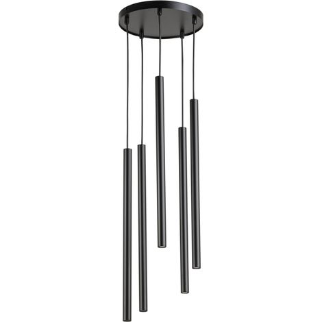 Lampada a sospensione moderna Sopel 5 luci nera G9 Sigma (1/4)