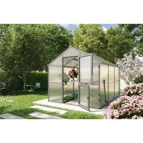 KGT Gewächshaus "Iris III", anthrazit-grau, 7,5 m², 16 mm HKP (1/3)
