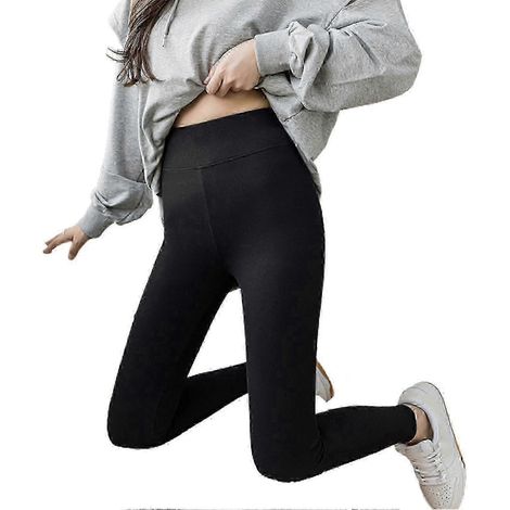 Leggings aus ultradicker Kaschmirwolle, geeignet für Damen, mit hoher Elastizität und hohem Bund. (1/4)