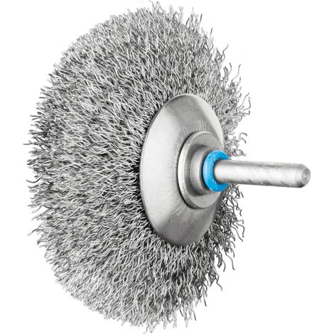 PFERD TOOLS INOX-TOTAL Kegelbürste ungezopft KBUIT Ø80x10mm Schaft-Ø6 mm Edelstahl-Draht-Ø0,30 10 Stk (1/5)