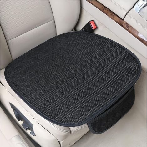 2 Piece Breathable Non-Slip Car Seat Cushion for Front Car Seat with Non-Slip Bottom, Interior Accessories Cushions for Limousine Seats (Black) (1/5)