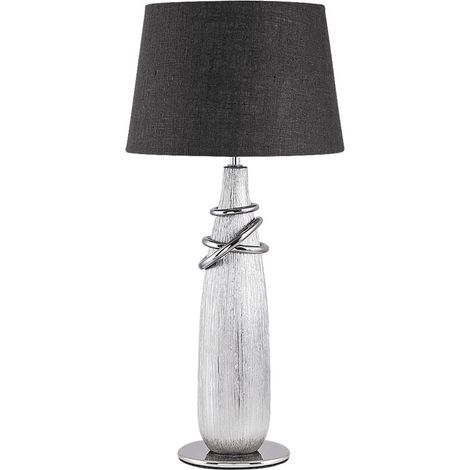 Lampe de table abat-jour Evelyn argent E27 Rabalux (1/5)