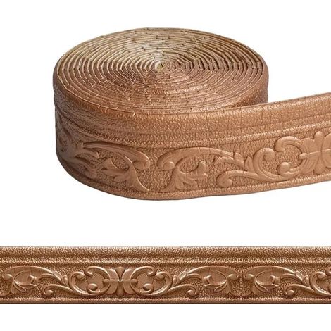 Frise autocollante 3D pour mur et plafond, moulure décorative imperméable en mousse XPE (0m × 8cm × 5m - Cuivre - 10 M X 8 Cm X 5 Mm (1/5)