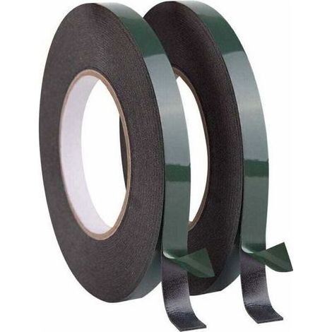 Ruban Adhésif Double Face 12mm x 10m (Lot de 2) - Fixation Étanche Ultra Forte pour Décoration Automobile et Bandes LED (1/4)