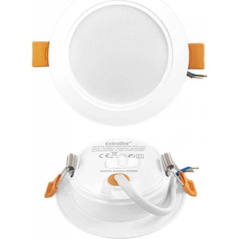 Faretto Led da Incasso CCT 5W 450lm, D95X25mm, Foro 70mm, 3 Colori 3000K 4200K 6500K Angolo 120° IP20