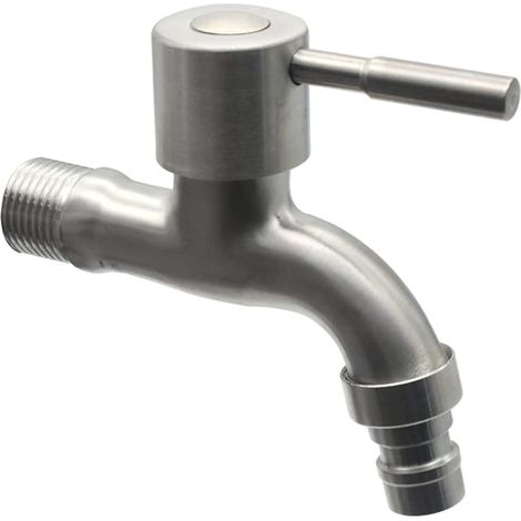 Robinet mural en acier inoxydable pour salle de bain, lavabo, machine à laver, robinets de jardin