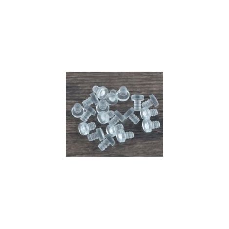 8,5 mm 20 unidades de amortiguadores de silicona transparente para puertas de muebles, armarios y cocina - Crezuo (1/3)