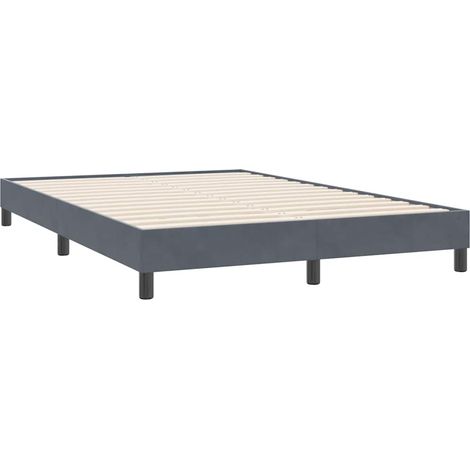 Maison Exclusive - Bettgestell ohne Matratze Dunkelgrau 140x220 c (1/5)