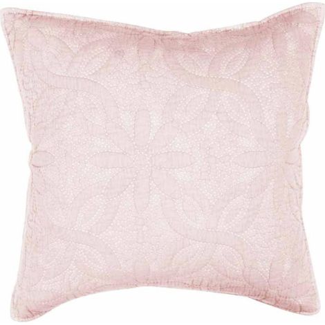 Housse de Coussin "Florette" 40x40cm Rose (1/3)