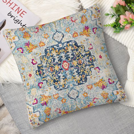 Housse de coussin bohème, fait main (1/5)