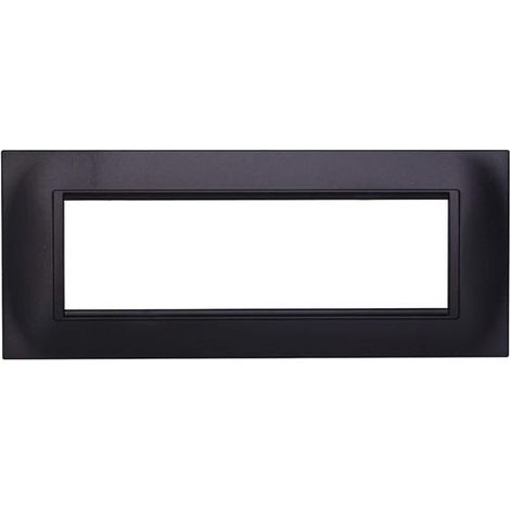 Plaque compatibles Bticino Livinglight 7 modules plastique carré couleur noir