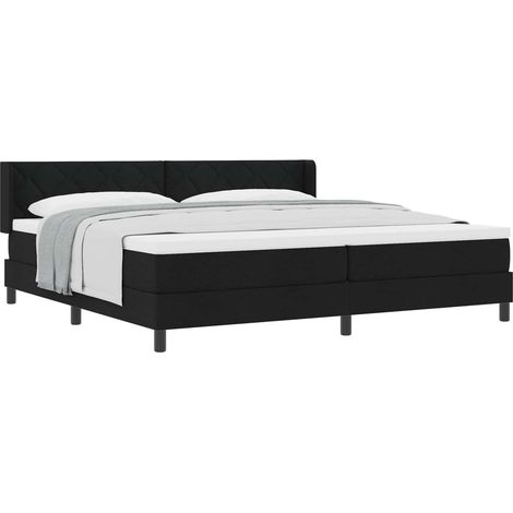 Maison Exclusive - Boxspringbett mit Kopfteil Schwarz 200 x 200 c