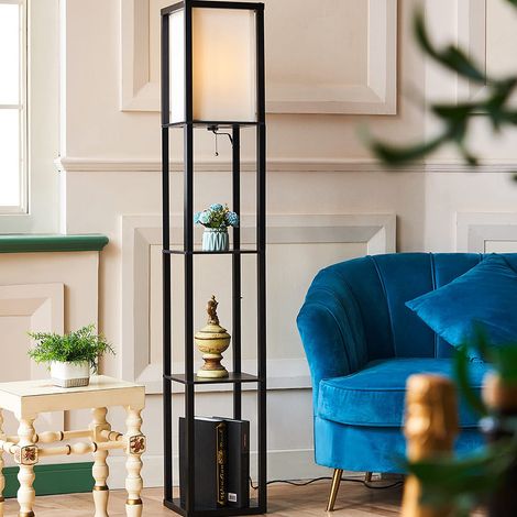 Hofuton Lampadaire, lampe sur pieds, 3 étages, noir (1/5)