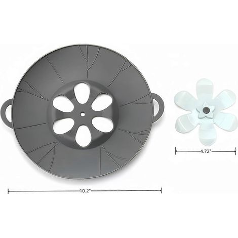 Couvercle anti-débordement, couvercle en silicone pour casserole, 26 cm (10,24 po), couvercle anti-éclaboussures pour micro-ondes. (1/5)
