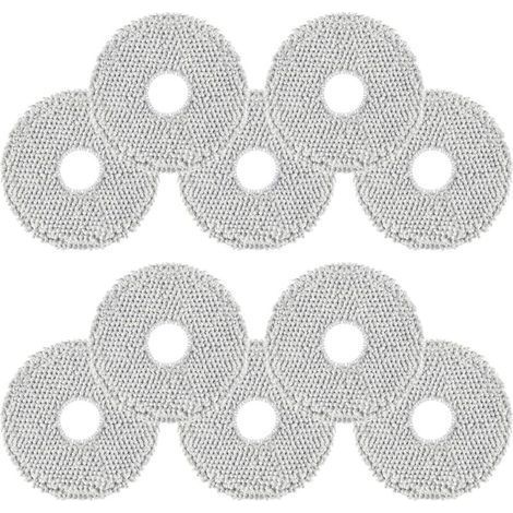 Lot de 10 Serpillères pour Dreame L10s Ultra Gen 2,L10 Ultra,L20 Ultra,L10s Pro Ultra Heat,Xiaomi X10+,compatible avec ECOVACS DEEBOT T30 Omni en Microfibre Douce,Lavable et Réutilisable Mop (1/5)