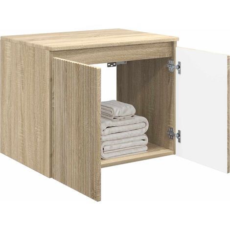 vidaXL Wall-mounted Bathroom Cabinet Sonoma Oak 62.5 x 44.5 x 50 cm (1/3)