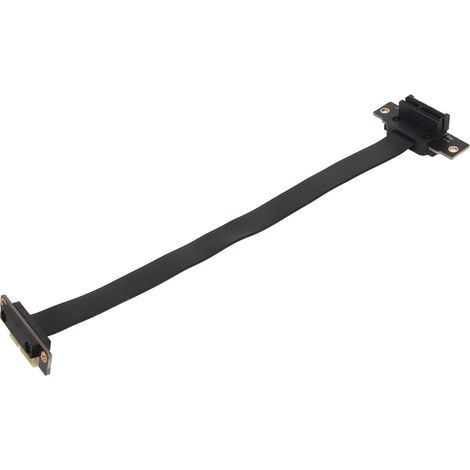 Câble d'extension PCIe
3.0 1X à double angle droit (90°) adaptateur de carte riser PCIe
3.0 1X rallonge ruban de 10 cm / 3,9 pouces (1/5)