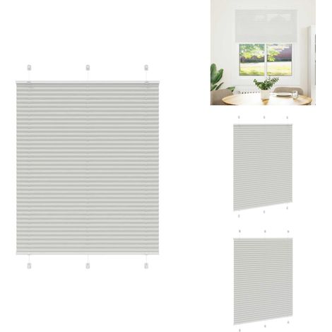 Store plissé gris clair 110x150cm largeur du tissu 109,4cm - Store Plissé - Stores Plissés - Store Plissé De Fenêtre - Plisse Aveugle (1/5)
