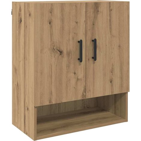 Maison Exclusive - Mobiletto a muro Rovere artigianale 60 x 31 x 70 cm