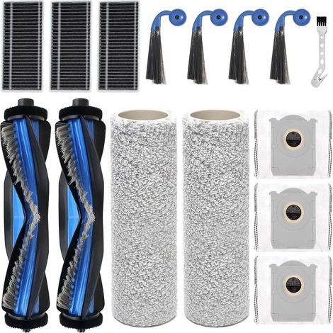 17-teiliges Zubehör – Hauptbürste, HEPA-Filter – Ersatzteile für Saugroboter, kompatibel mit Ecovacs Deebot X9 Pro Omni, X11 Pro Omni, T80S Omni, Schwarz (Standard) (1/5)