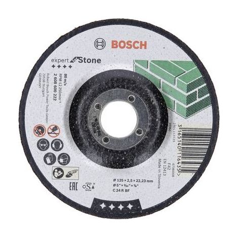 Bosch disco da taglio curvo Expert for Stone C 24 R BF 125 mm 22,23 mm 2,5 mm - 2608600222