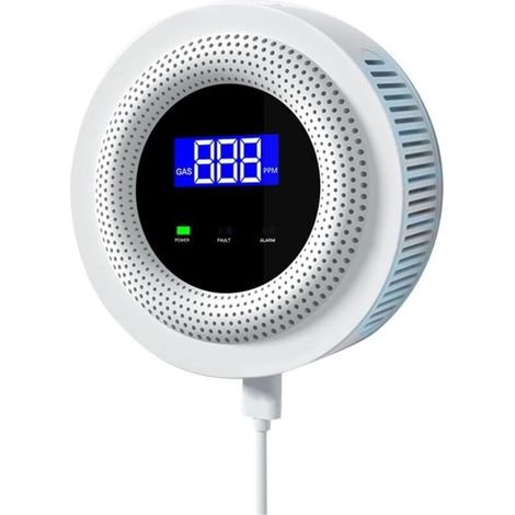 Tuya WiFi Détect de Fuite de Gaz Naturel Capt de Fuite Alarme Sonore Télécommande Protection Sécurité Maison Intelligente Durable Installation Facile