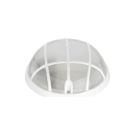 Hublot rond blanc 100W (Eq. 20W FLC - 12W LED) IP54 E27 Diam. 204mm (1/3)