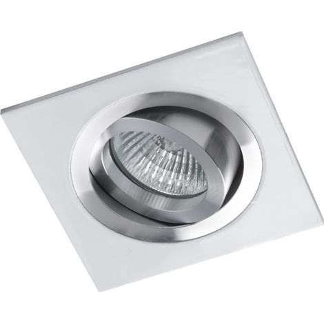 Foco empotrable CLASSIC cuadrado aluminio blanco. Wonderlamp