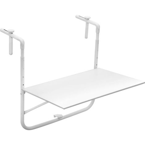 Weißer klappbarer Gartentisch für Balkone 60x52cm Ringhiera (1/4)