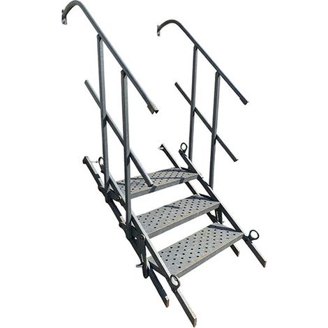 Treppe/Brücke mit 3 Stufen - zu überwindende Höhe von 0.51 bis 0.84m - ESC-PASSERELLE-080