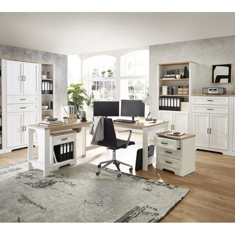 Aktenschrank Komplett Set JÜLICH-36 in Pinie hell mit Artisan Eiche Nb. (1/5)