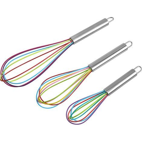Fouet en SiliCône, Mélangeur d\'Oeuf en SiliCône, Egg Beater Ustensile Cuisine Anti-Rayure(3 Pcs)- (1/5)