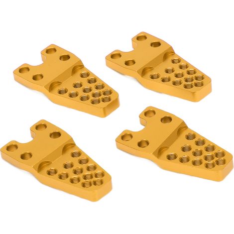 Lot de 4 supports de montage RC en alliage d'aluminium, robustes et durables, pour voiture de simulation de franchissement 1/8 (doré). (1/5)