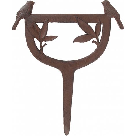Grattoir pour bottes en fonte - L 1,6 x l 26,9 x H 34,1 cm - Marron - Livraison gratuite