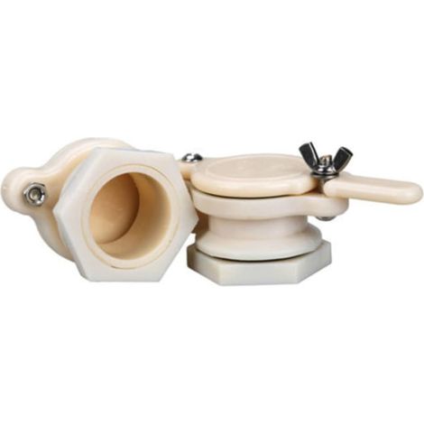 Lot De 2 Vannes à Guillotine Miel En Nylon Blanc, Robinet Pour Seau D’extraction, Accessoire Apiculture Pour Réglage Précis Du Porte Du Miel, Montage Solide Vis Inox Compatible Matériel Apicole (1/5)